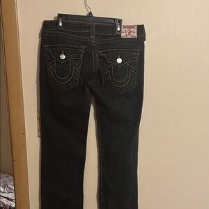 True Religion Women's Dark Straight Leg Jeans